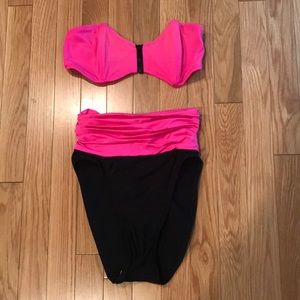 Vintage Black & Pink bikini